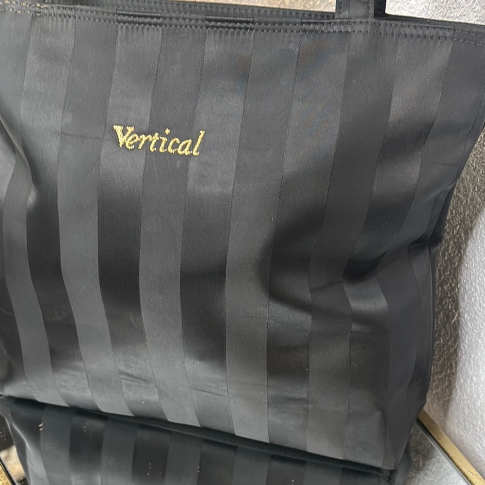 Black Striped Women's Bag - Picture 2 of 8
